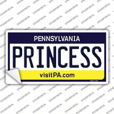 Princess Pennsylvania State Novelty Sticker Decal Small