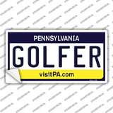 Golfer Pennsylvania State Novelty Sticker Decal Small