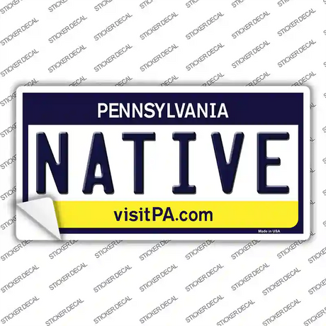 Native Pennsylvania State Novelty Sticker Decal Small