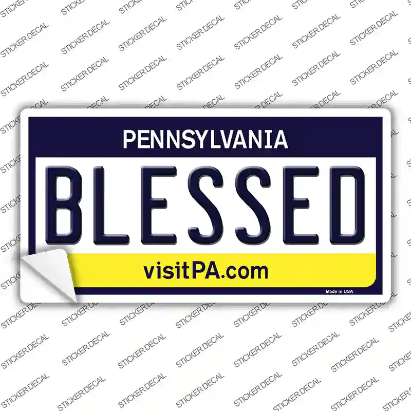 Blessed Pennsylvania State Novelty Sticker Decal Small