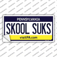 Skool Suks Pennsylvania State Novelty Sticker Decal Small