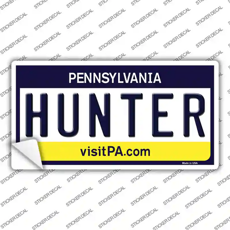 Hunter Pennsylvania State Novelty Sticker Decal Small