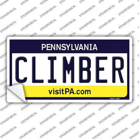 Climber Pennsylvania State Novelty Sticker Decal Small