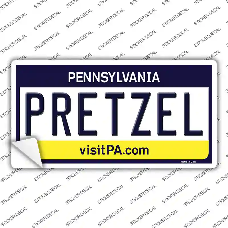 Pretzel Pennsylvania State Novelty Sticker Decal Small