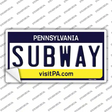 Subway Pennsylvania State Novelty Sticker Decal Small