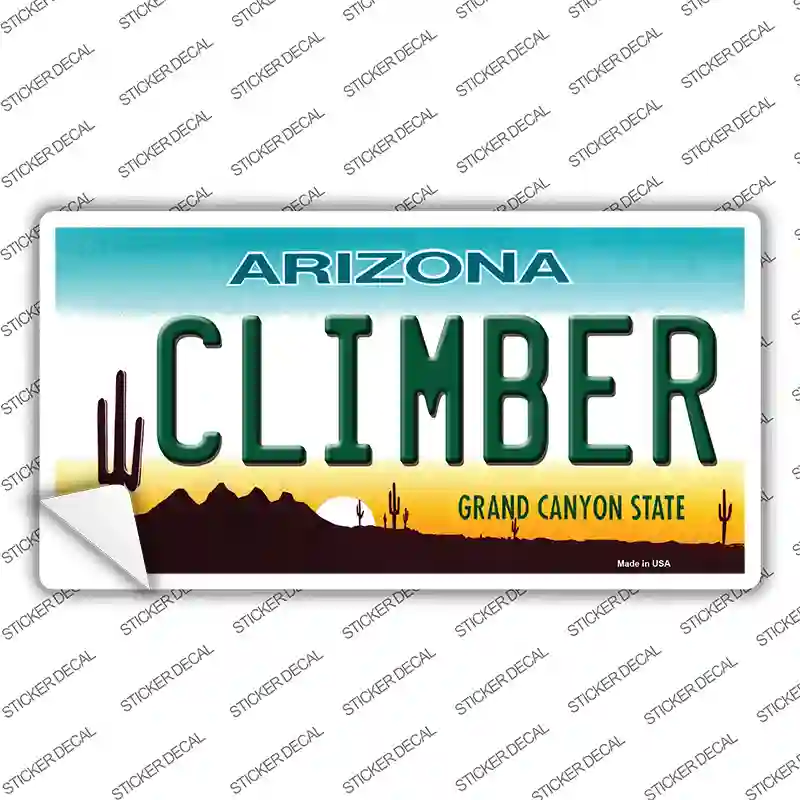 Arizona Climber Novelty Sticker Decal Small