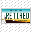 Arizona Retired Background Novelty Sticker Decal Small