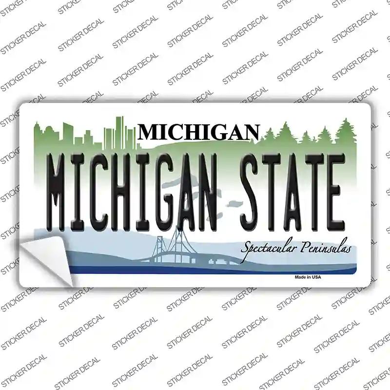 Michigan State Novelty Sticker Decal Small