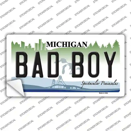 Bad Boy Michigan Novelty Sticker Decal Small