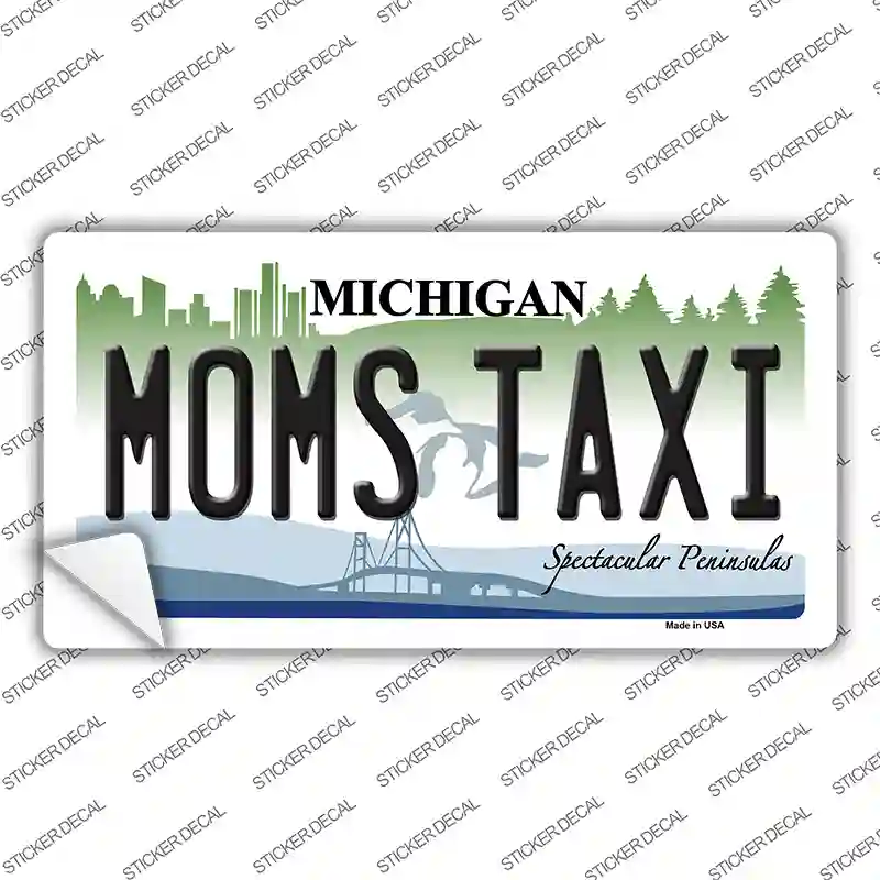 Moms Taxi Michigan Novelty Sticker Decal Small