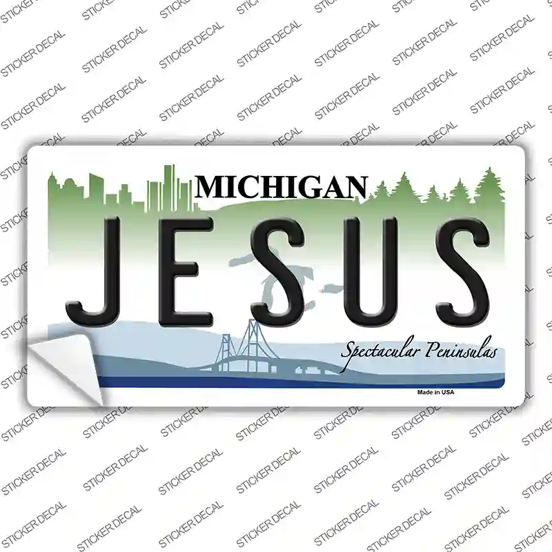 Jesus Michigan Novelty Sticker Decal Small