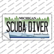 Scuba Diver Michigan Novelty Sticker Decal Small