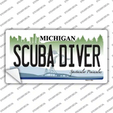 Scuba Diver Michigan Novelty Sticker Decal Small