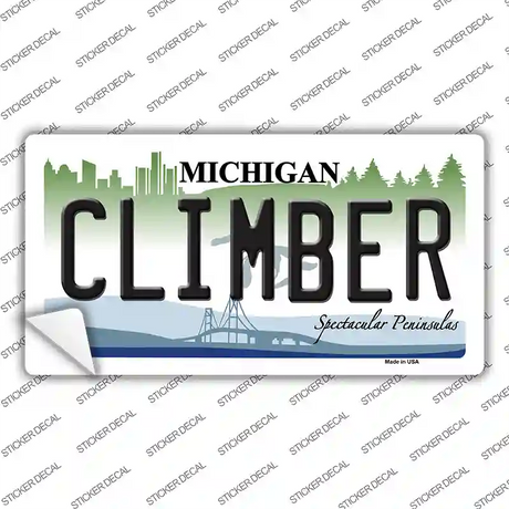 Climber Michigan Novelty Sticker Decal Small