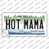 Hot Mama Michigan Novelty Sticker Decal Small