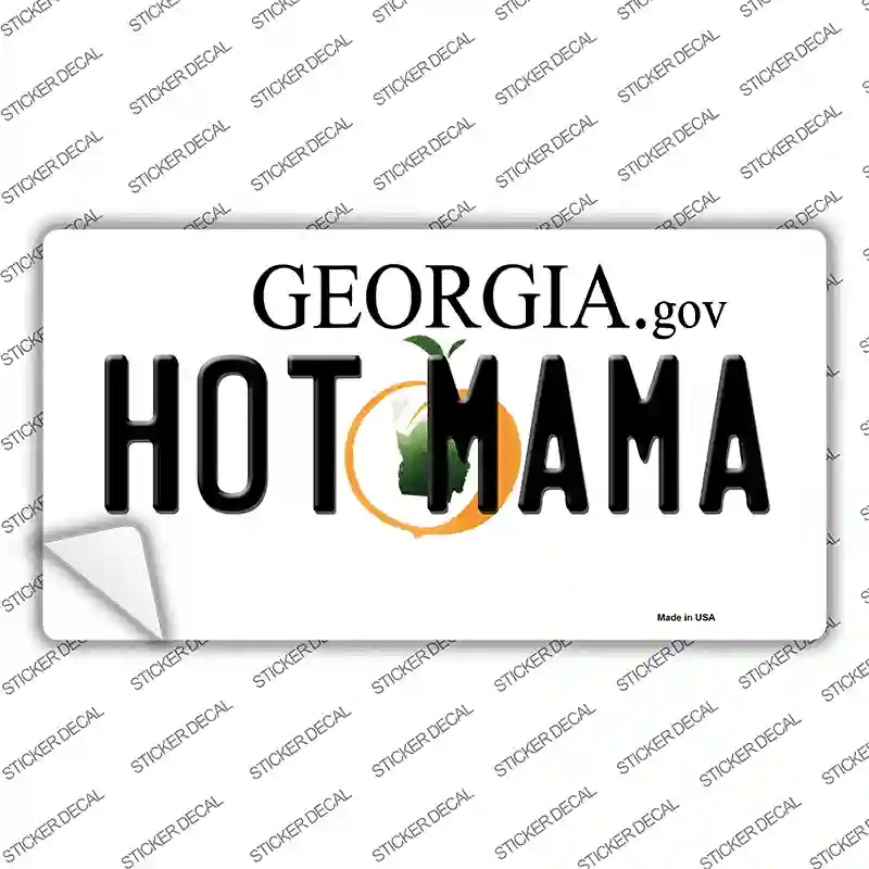 Hot Mama Georgia Novelty Sticker Decal Small