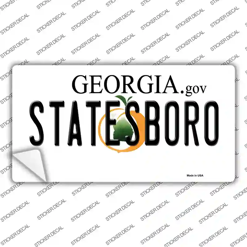 Statesboro Georgia Novelty Sticker Decal Small