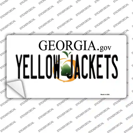 Yellow Jackets Georgia Novelty Sticker Decal Small