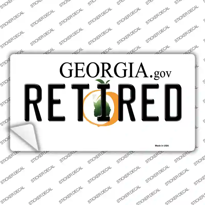 Retired Georgia Novelty Sticker Decal Small