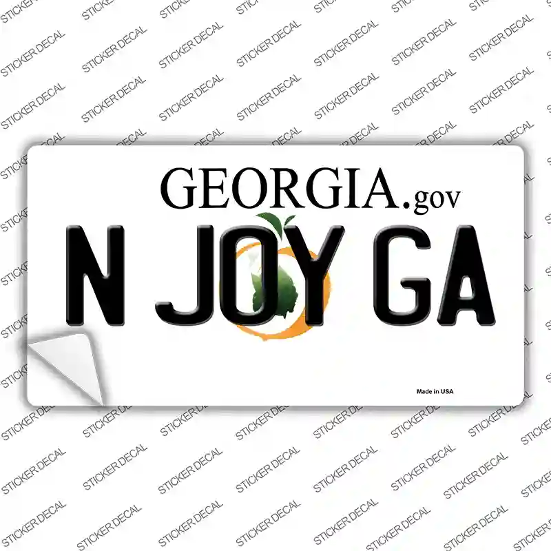 N Joy Ga Georgia Novelty Sticker Decal Small