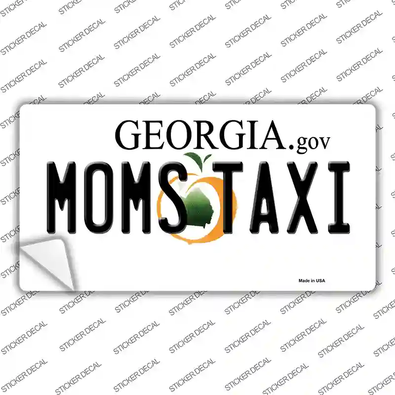 Moms Taxi Georgia Novelty Sticker Decal Small