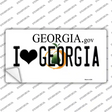 I Love Georgia Novelty Sticker Decal Small