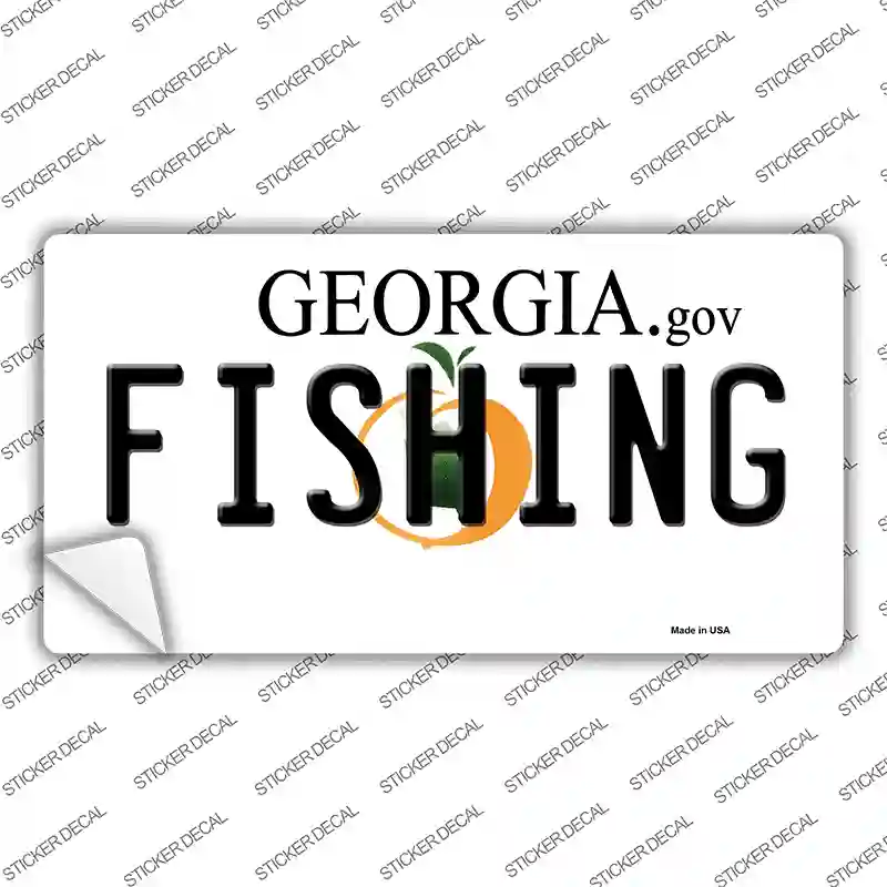 Fishing Georgia Novelty Sticker Decal Small