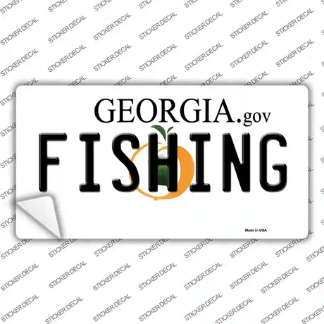 Fishing Georgia Novelty Sticker Decal Small