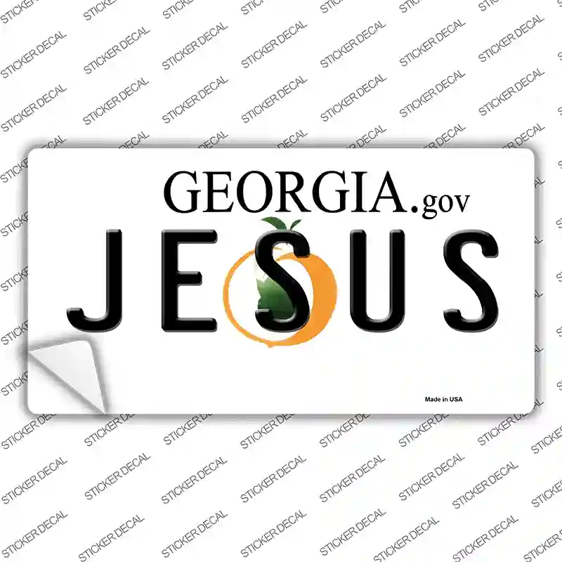 Jesus Georgia Novelty Sticker Decal Small