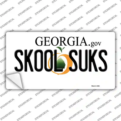 Skool Suks Georgia Novelty Sticker Decal Small