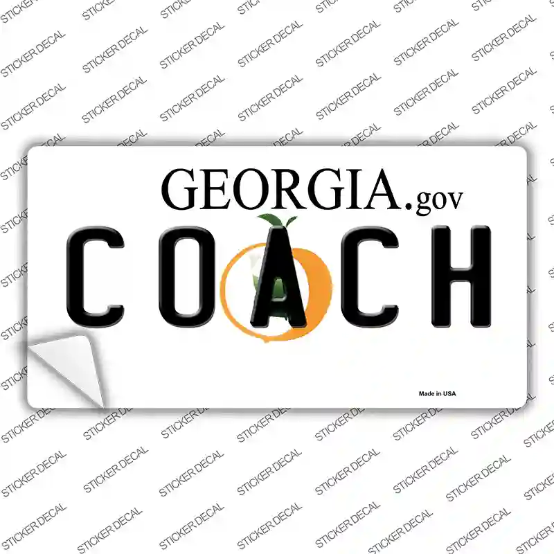 Coach Georgia Novelty Sticker Decal Small