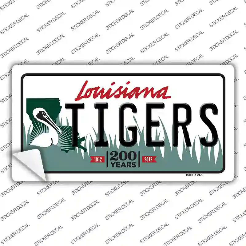 Tigers Louisiana Novelty Sticker Decal Small