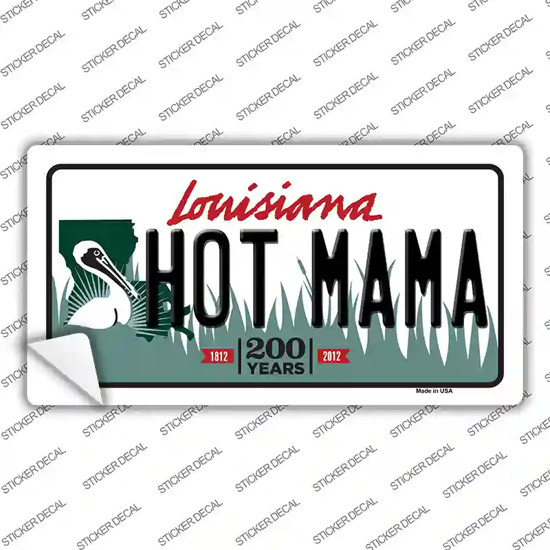 Hot Mama Louisiana Novelty Sticker Decal Small