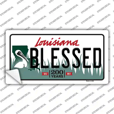 Blessed Louisiana Novelty Sticker Decal Small