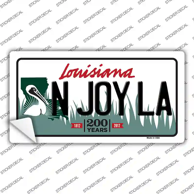 N Joy La Louisiana Novelty Sticker Decal Small