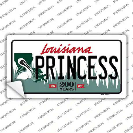 Princess Louisiana Novelty Sticker Decal Small