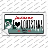 I Love Louisiana Novelty Sticker Decal Small