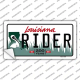 Rider Louisiana Novelty Sticker Decal Small