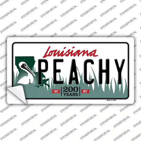 Peachy Louisiana Novelty Sticker Decal Small