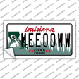 Meeooww Louisiana Novelty Sticker Decal Small