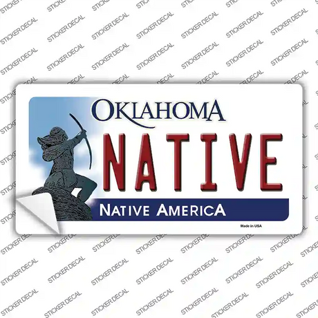 Native Oklahoma Novelty Sticker Decal Small