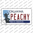 Peachy Oklahoma Novelty Sticker Decal Small