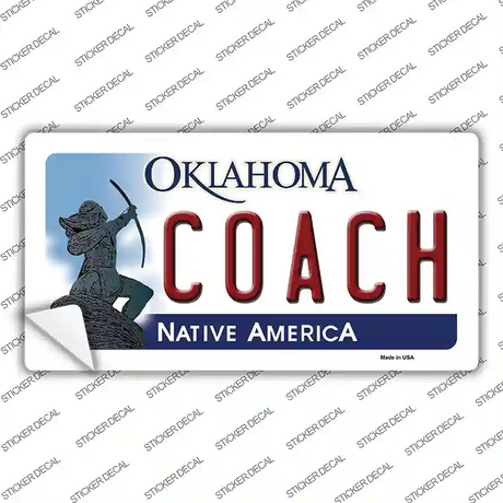 Coach Oklahoma Novelty Sticker Decal Small