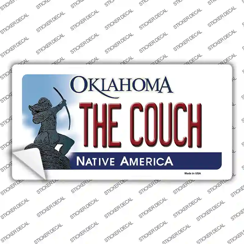 The Couch Oklahoma Novelty Sticker Decal Small