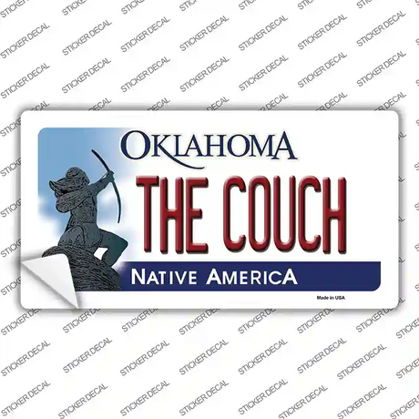 The Couch Oklahoma Novelty Sticker Decal Small