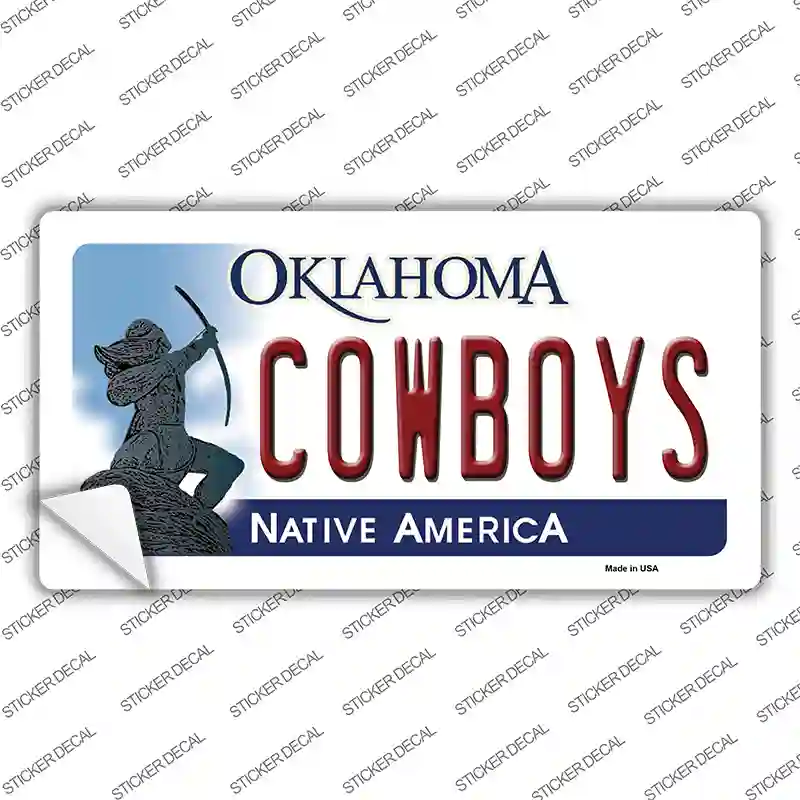 Cowboys Oklahoma Novelty Sticker Decal