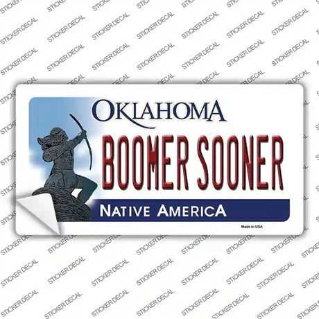 Boomer Sooner Oklahoma Novelty Sticker Decal Small