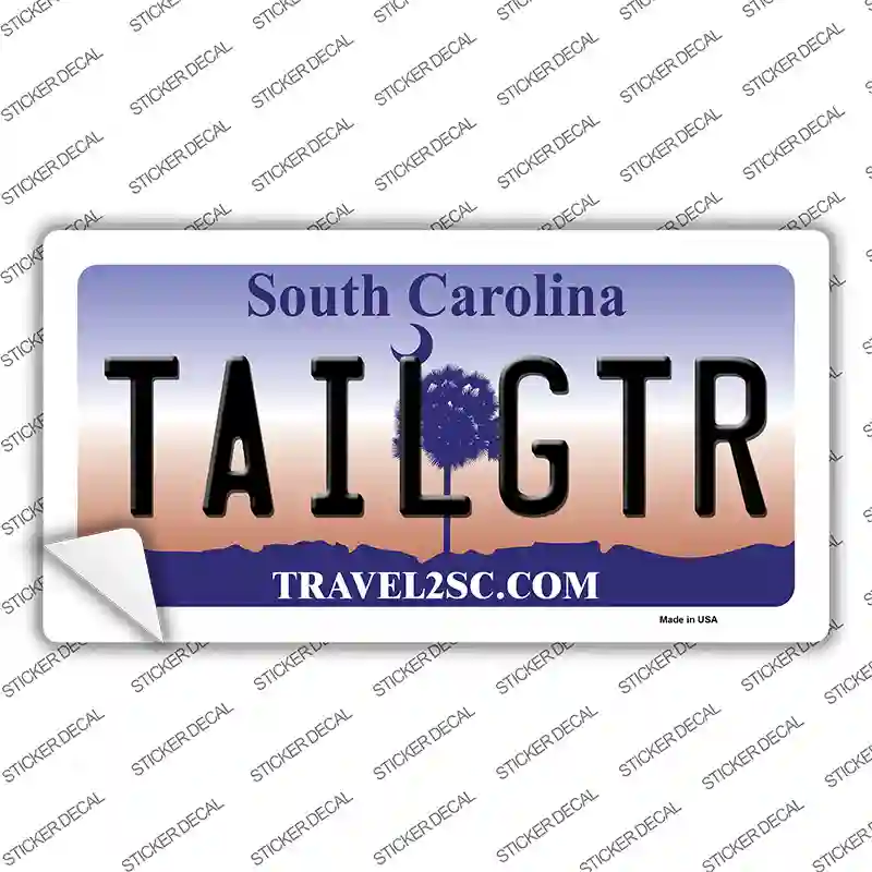 Tailgter South Carolina Novelty Sticker Decal Small