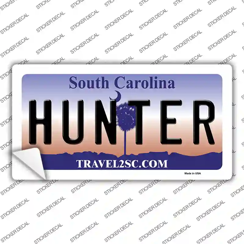 Hunter South Carolina Novelty Sticker Decal Small