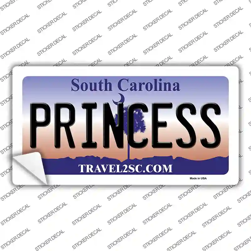 Princess South Carolina Novelty Sticker Decal Small